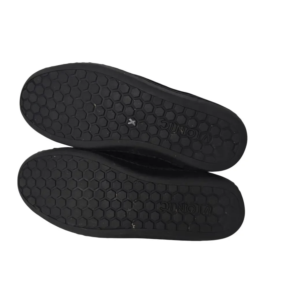 Vionic Irving Adler Moccasin Slipper Men's Size 11  Black Suede Slippers ​